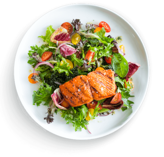 saumon et légumes