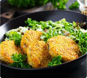 poisson pané citronné + riz