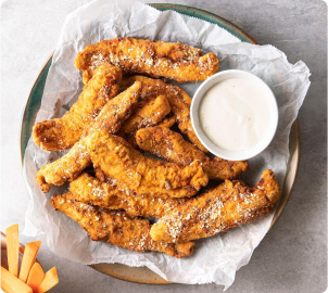 tenders strip + tortis tricolores